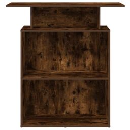 Berkfield Home Reception Desk Smoked Oak 100x40x104 cm Engineered Wood in Brown - Size: 100 x 40 x 104 cm - thumbnail 5
