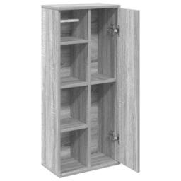 Berkfield Home Bathroom Cabinet with Roll Holder Grey Sonoma 39x22x90 cm - Size: 39 x 22 x 90 cm - thumbnail 5