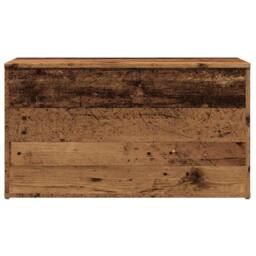 Berkfield Home Storage Chest Old Wood 84x42x46 cm Engineered Wood in Brown - Size: 84 x 42 x 46 cm - thumbnail 4