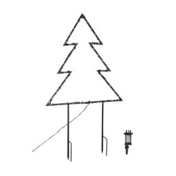 Samuel Alexander Light up Dewdrop Metal Christmas Tree with 90 LEDs & Garden Stakes in Black - thumbnail 1