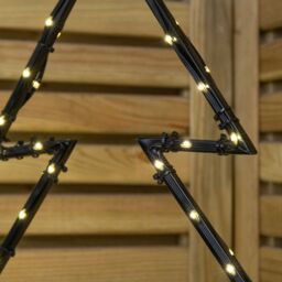 Samuel Alexander Light up Dewdrop Metal Christmas Tree with 90 LEDs & Garden Stakes in Black - thumbnail 5