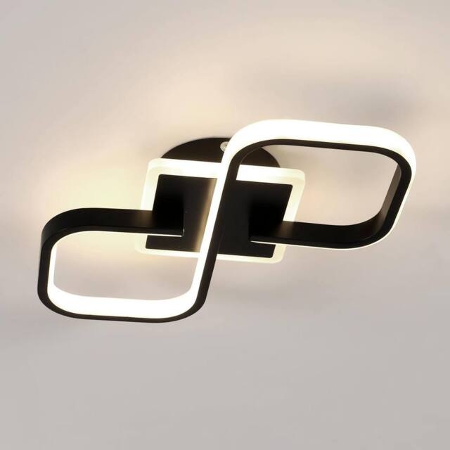 COMELY Modern LED Ceiling Light, 36W Square LED Ceiling Light, Black, 4500K in Black - image 1