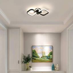 COMELY Modern LED Ceiling Light, 36W Square LED Ceiling Light, Black, 4500K in Black - thumbnail 4