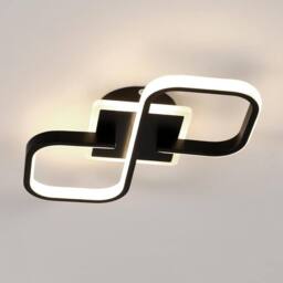COMELY Modern LED Ceiling Light, 36W Square LED Ceiling Light, Black, 4500K in Black - thumbnail 1