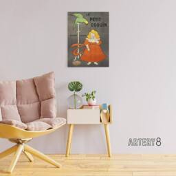 "Artery8 Petit Coquin Biscuit Vintage Ad Canvas Wall Art Print Cappiello in Green - Size: W18"" x H24""" - thumbnail 3