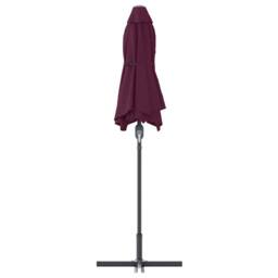 Berkfield Home Modern Garden Parasol Folding Bordeaux red 380 x 196 x 235 cm in Wine - thumbnail 7