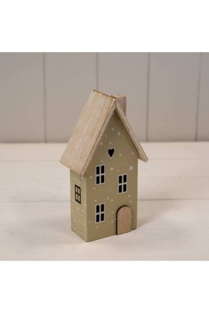 KDMD Beige Light Sage Green Wooden House Decoration - 17mm - image 1