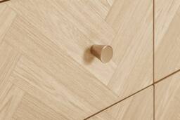 Birlea 6 Drawer Oak Brown Wooden Chest Herringford in Light Oak - thumbnail 5