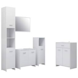 Berkfield Home 4 Piece Bathroom Furniture Set White - thumbnail 2