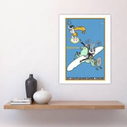"Artery8 The Aeroplegasus Motor Anzani Advert Jung Wall Art Poster Print in Blue - Size: W24"" x H32""" - thumbnail 4