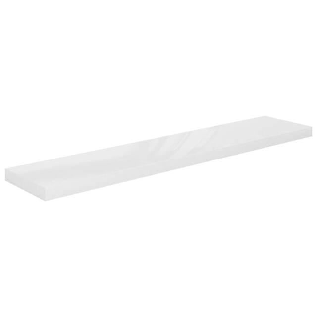 Berkfield Home Durable Floating Wall Shelves 2 pcs High Gloss White 120x23.5x3.8 - image 1