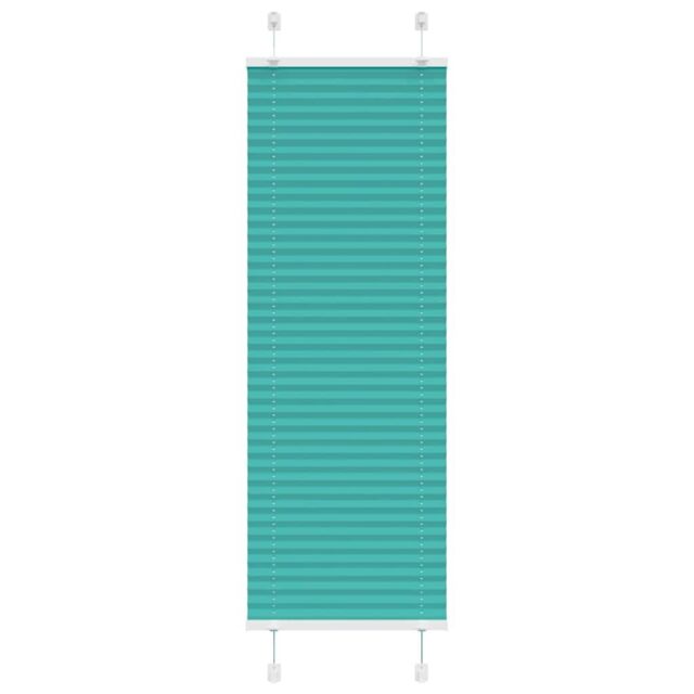 Berkfield Home Pleated Blind Petrol Green 40x100 cm Fabric Width 39.4 cm Polyester - image 1