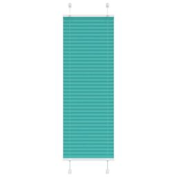 Berkfield Home Pleated Blind Petrol Green 40x100 cm Fabric Width 39.4 cm Polyester - thumbnail 1