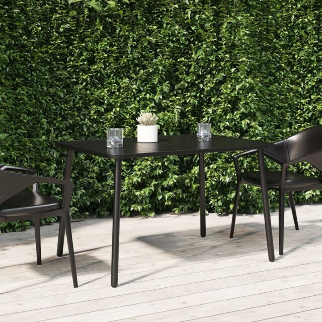Berkfield Home Garden Table Anthracite 110x80x71 cm Steel in Black - Size: 110 x 80 x 71 cm - image 1