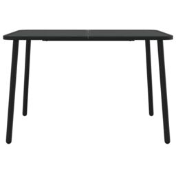 Berkfield Home Garden Table Anthracite 110x80x71 cm Steel in Black - Size: 110 x 80 x 71 cm - thumbnail 3