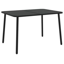 Berkfield Home Garden Table Anthracite 110x80x71 cm Steel in Black - Size: 110 x 80 x 71 cm - thumbnail 2