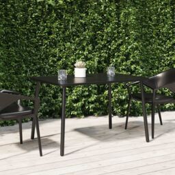 Berkfield Home Garden Table Anthracite 110x80x71 cm Steel in Black - Size: 110 x 80 x 71 cm - thumbnail 1