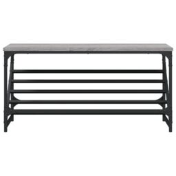 Berkfield Home Shoe Rack Grey Sonoma 90x30x45 cm Engineered Wood - Size: 90 x 30 x 45 cm - thumbnail 4
