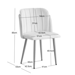 Nordlys Set of 2 Scandinavian Dining Chairs with Metal Legs in Green - thumbnail 5