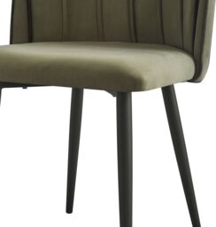 Nordlys Set of 2 Scandinavian Dining Chairs with Metal Legs in Green - thumbnail 6