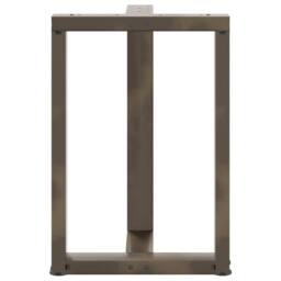 Berkfield Home Modern Dining Table Legs T-Shaped¬†2 pcs Natural Steel 50x35x(72 in Dark Grey - thumbnail 6