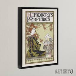 "Artery8 Louis Rhead Lundborgs Art Nouveau Vintage Advert Framed Canvas Art in Green - Size: W12"" x H16""" - thumbnail 2