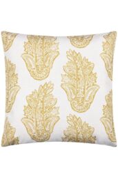 Paoletti Kalindi Paisley Water & UV Resistant Reversible Outdoor Cushion in Yellow - Size: 43 cm x 43 cm - thumbnail 2