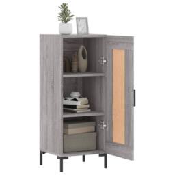 Berkfield Home Sideboard Grey Sonoma 34.5x34x90 cm Engineered Wood - thumbnail 4