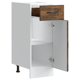 Berkfield Home Kitchen Base Cabinet Kalmar Smoked Oak Engineered Wood in Brown - thumbnail 5