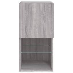 Berkfield Home TV Cabinets with LED Lights 2 pcs Grey Sonoma 30.5x30x60 cm - thumbnail 9