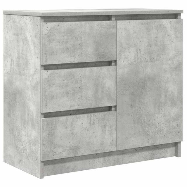 Berkfield Home Sideboard with Drawer Concrete Grey 71x35x65 cm Engineered Wood - Size: 71 x 35 x 65 cm - image 1