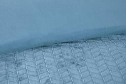 Rapport Home Chevron Faux Teddy Polyester Fleece Duvet Cover Set with Pillowcase in Blue - Size: Single - thumbnail 2