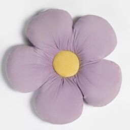 OHS Flower Cushion Filled Matte Velvet Plush Chair Sofa Plump Decorative Bed Pillow in Lilac - thumbnail 4