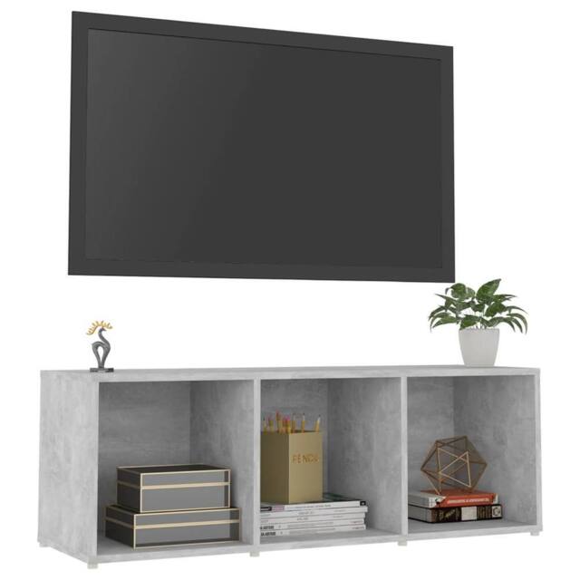 Berkfield Home TV Cabinet Concrete Grey 107x35x37 cm Engineered Wood - Size: 107 x 35 x 37 cm - image 1