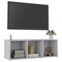 Berkfield Home TV Cabinet Concrete Grey 107x35x37 cm Engineered Wood - Size: 107 x 35 x 37 cm - thumbnail 1