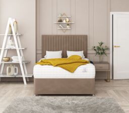 "Bed Choices Manhattan Bed Set No drawer With Mattress & 26"" Headboard in Brown - Size: Small Double" - thumbnail 2