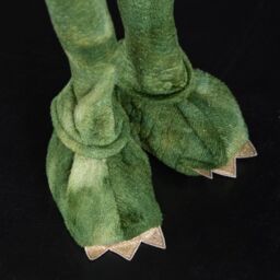 Samuel Alexander 70cm Tall Plush Santa-Saurus Dino Standing Decoration with Santa Hat in Green - thumbnail 7