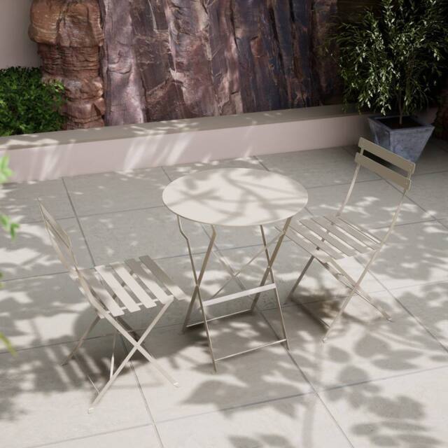 Royalcraft Padstow Folding Bistro Set Cashmere in Beige - image 1