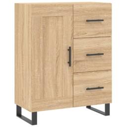 Berkfield Home Highboard Sonoma Oak 69.5x34x180 cm Engineered Wood in Light Tan - thumbnail 7