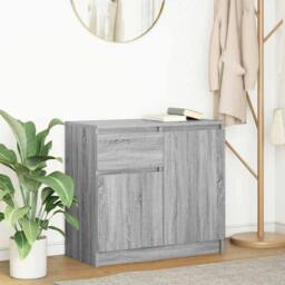 Berkfield Home Sideboard with Drawer Grey Sonoma 71x35x65 cm Engineered Wood - Size: 71 x 35 x 65 cm - thumbnail 2