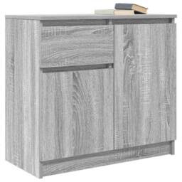 Berkfield Home Sideboard with Drawer Grey Sonoma 71x35x65 cm Engineered Wood - Size: 71 x 35 x 65 cm - thumbnail 4