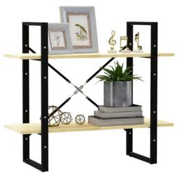 Berkfield Home Decorative 2-Tier Book Cabinet 80x30x70 cm Solid Pine Wood in Light Brown - Size: 80 x 30 x 70 cm - thumbnail 4