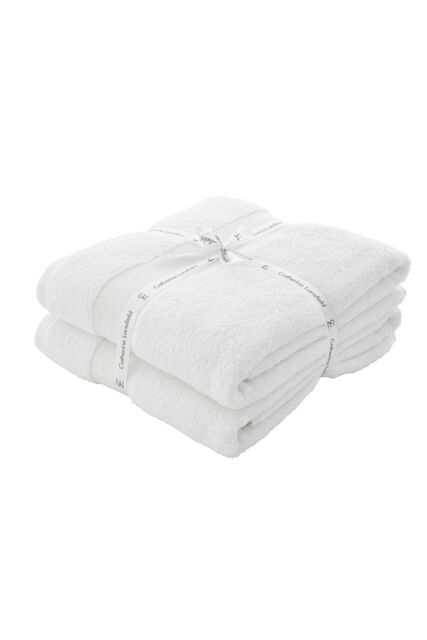 Catherine Lansfield 'Anti Bacterial' Cotton Towels in White - Size: Bath Sheet - image 1