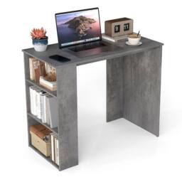 Kelvenix Computer Desk 90cm Study Desk in Grey - Size: 0.6m2 - thumbnail 1