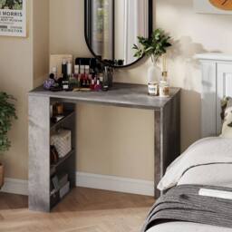 Kelvenix Computer Desk 90cm Study Desk in Grey - Size: 0.6m2 - thumbnail 3