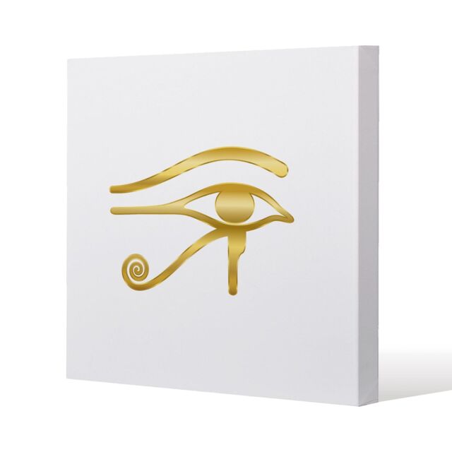Benjamin Tate Design Eye Of Horus Slim Style Canvas Print 20x20cm in Natural - Size: 20x20 cm - image 1