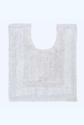 Homescapes Luxury Bath Mat Set Reversible 1600GSM 100% Cotton 2 Pc w. Pedestal Mat in White - thumbnail 3