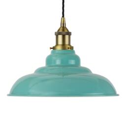SE Home Duck Egg Blue St Edmund's Pendant Light - Matt Antique Brass - thumbnail 1