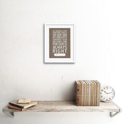 "Artery8 Wall Art Print Dictionary Page Quote Abraham Lincoln Gods Side Artwork Framed 9X7 Inch in White - Size: W7"" x H9""" - thumbnail 2