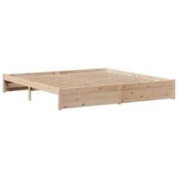 Berkfield Home Bed Frame with Headboard without Mattress 180x200 cm Super King in Brown - thumbnail 5